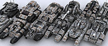 Sci-Fi Tanks collection Low-poly 3D model_56