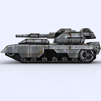 Sci-Fi Tanks collection Low-poly 3D model_119