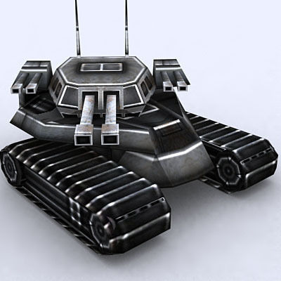 Sci-Fi Tanks collection Low-poly 3D model_127