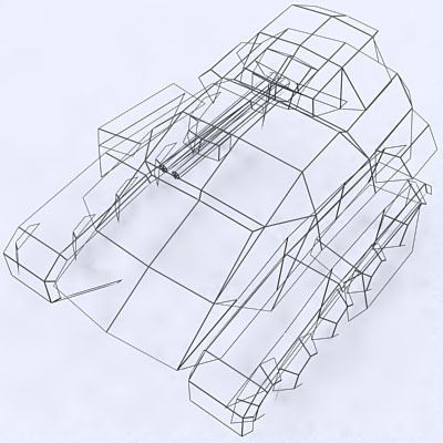 Sci-Fi Tanks collection Low-poly 3D model_9