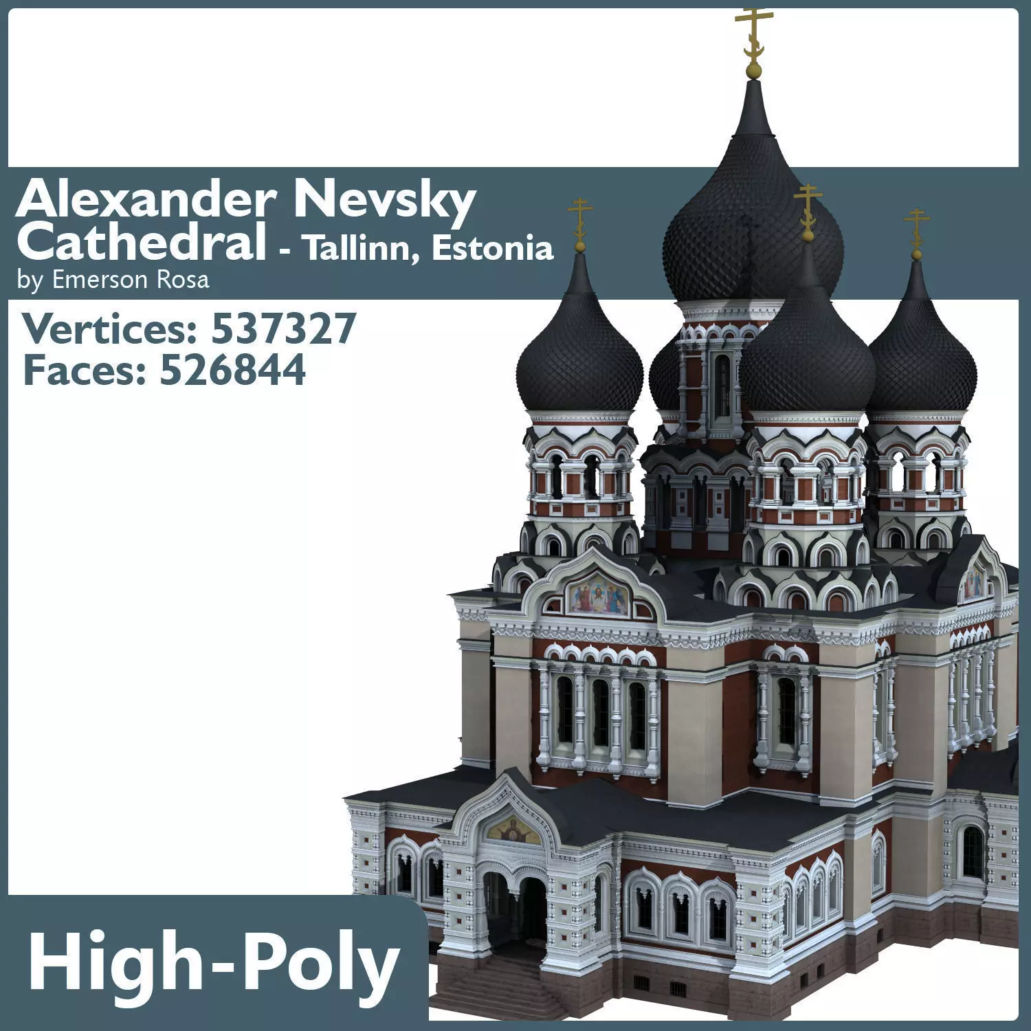 Alexander Nevsky Cathedral - Tallinn 3D model_0