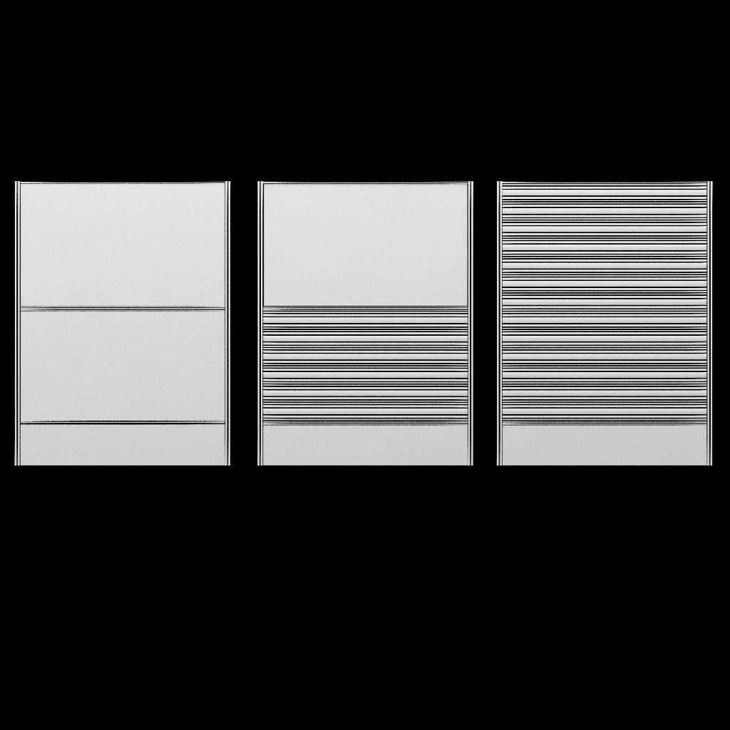 Road car noise barrier set 3D model_13