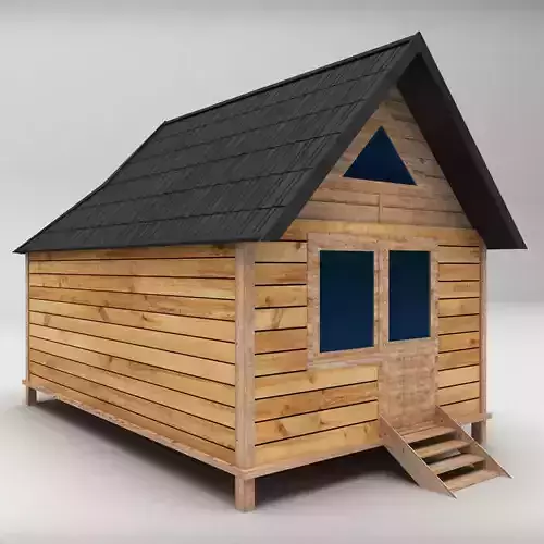 Wooden House Medium low poly