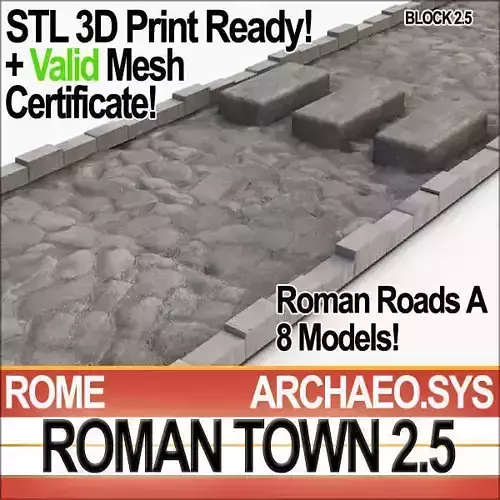Roman Town Roads A 2 5 STL Printable