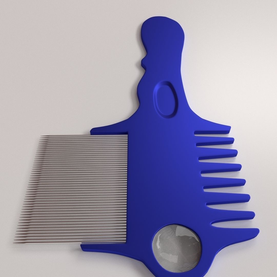 Lice Comb v2 3D model_2