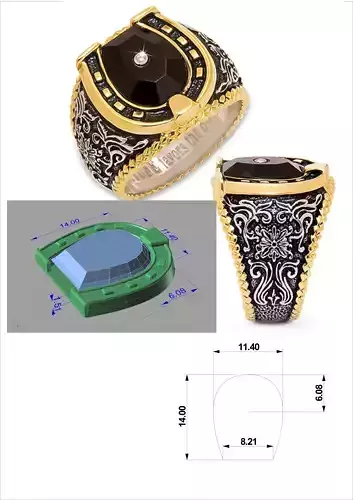 horsehoe ring  Design 3DM FILE FORMAT 