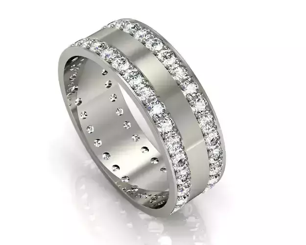 Engagement Ring 2 rows of stones