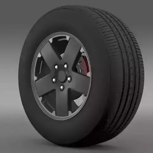 Jeep Wrangler black wheel