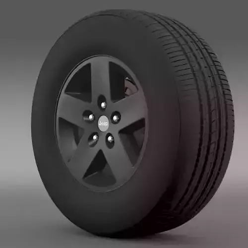Jeep Wrangler Rubicon black wheel