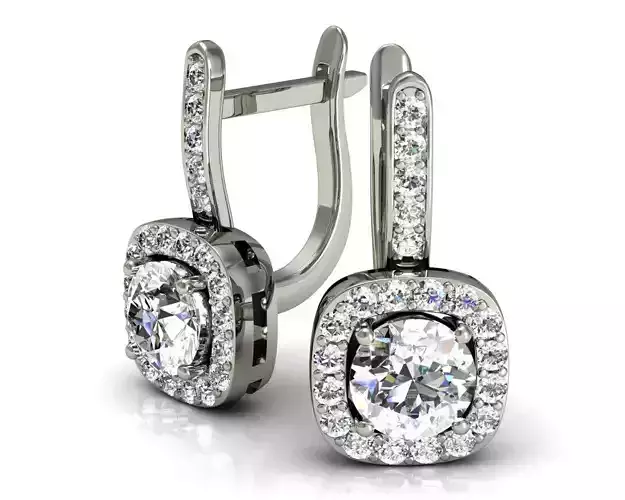 classic earrings with diamonds