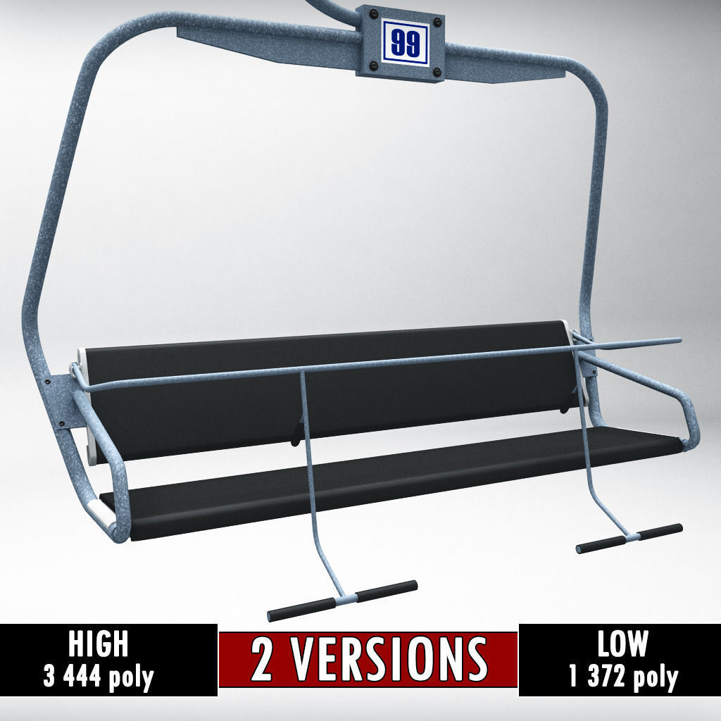 Ski lift mountain winter pack 3D model_58