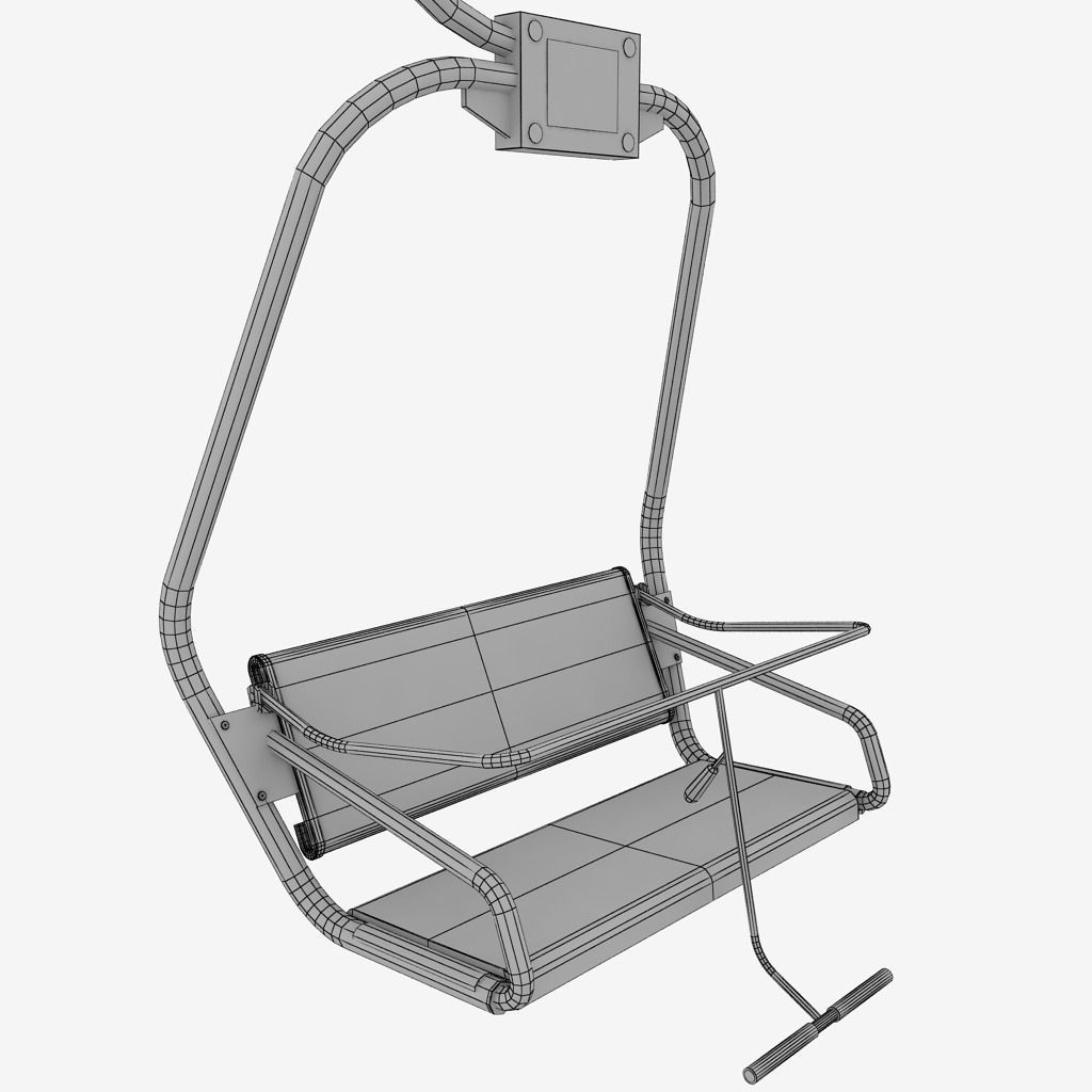Ski lift mountain winter pack 3D model_43