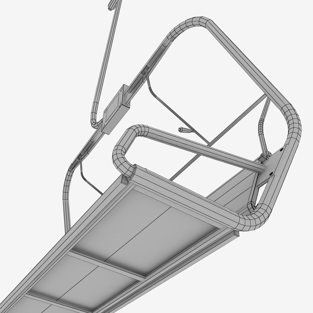 Ski lift mountain winter pack 3D model_36