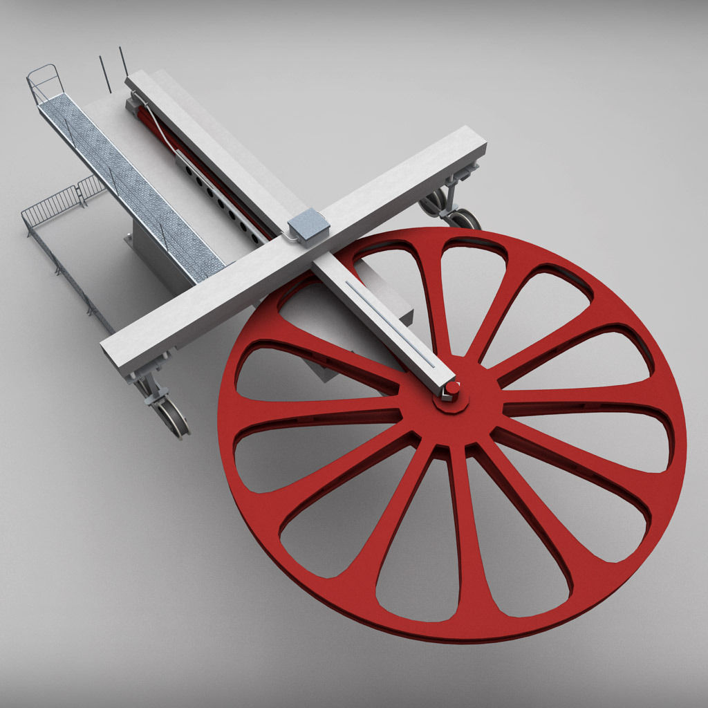 Ski lift mountain winter pack 3D model_4