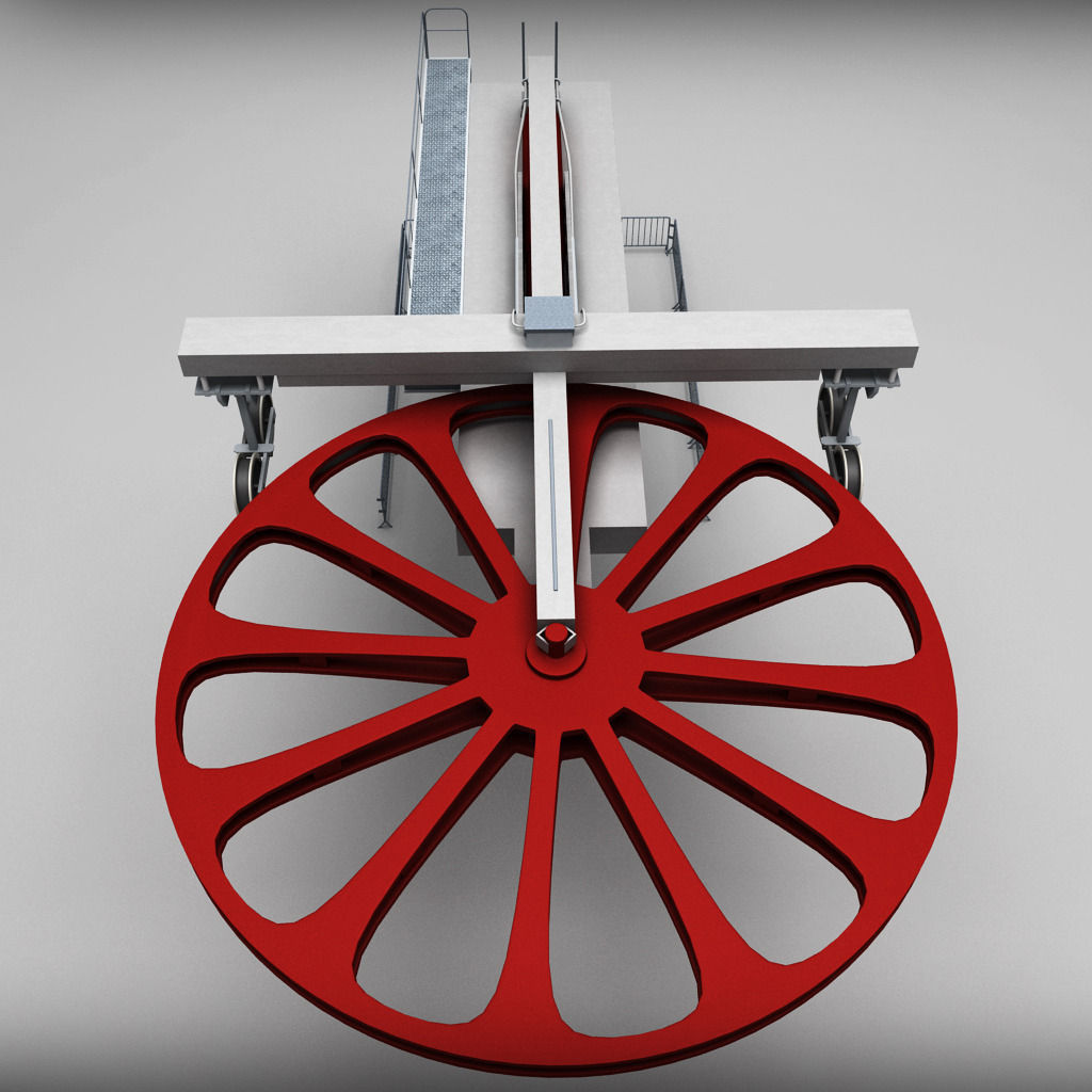 Ski lift mountain winter pack 3D model_3