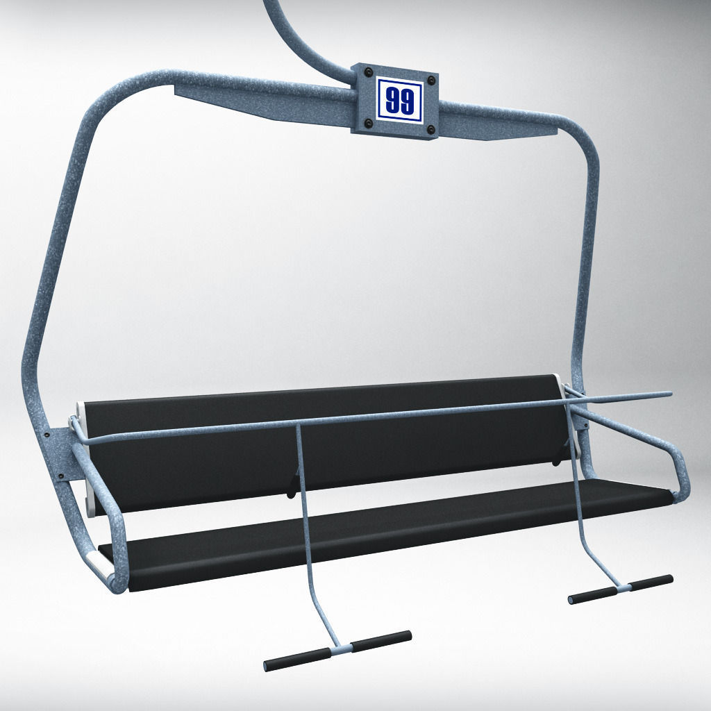 Ski lift mountain winter pack 3D model_26