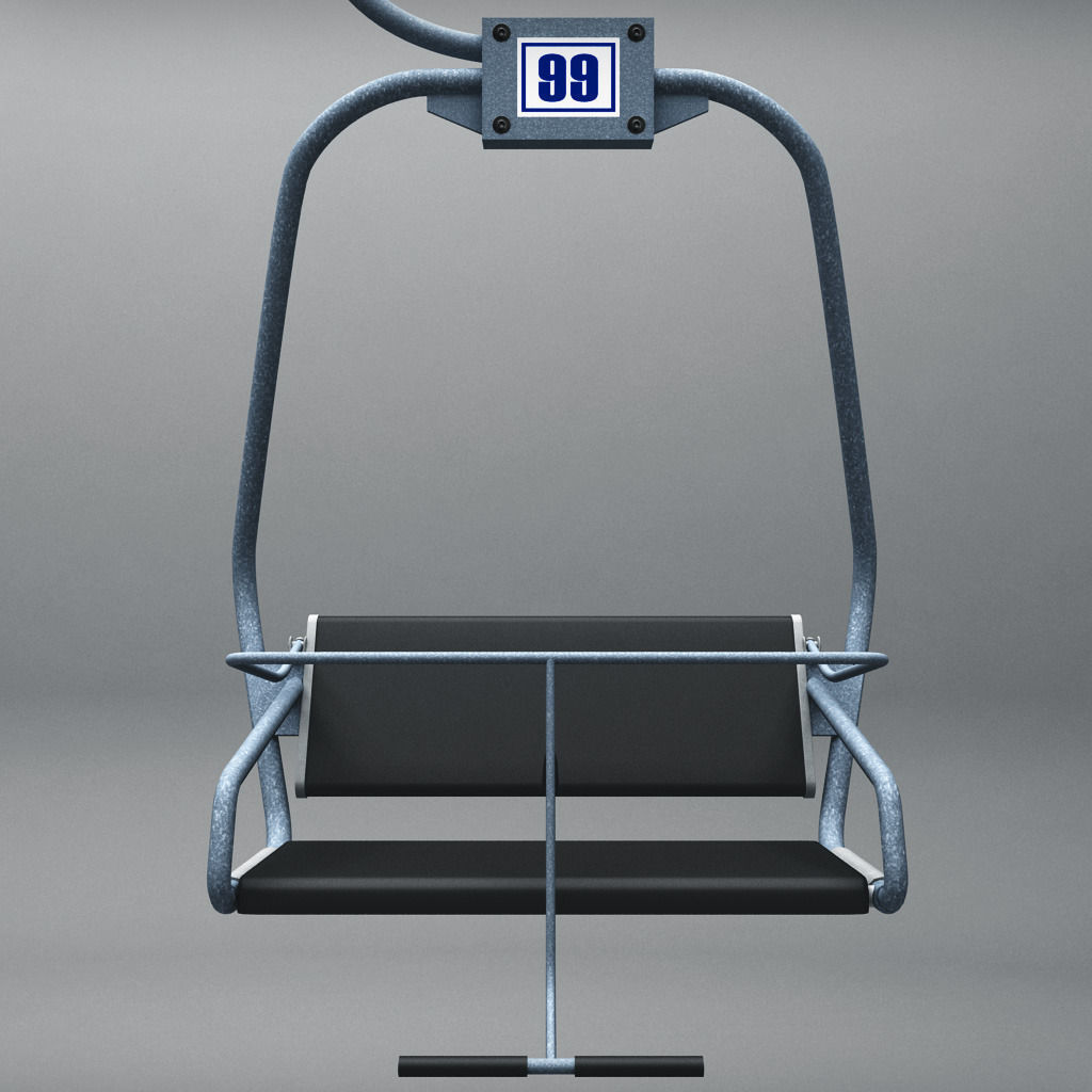 Ski lift mountain winter pack 3D model_38