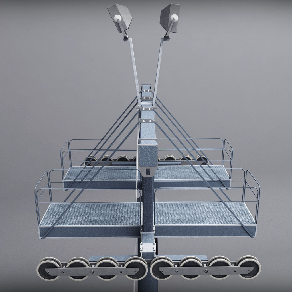 Ski lift mountain winter pack 3D model_49