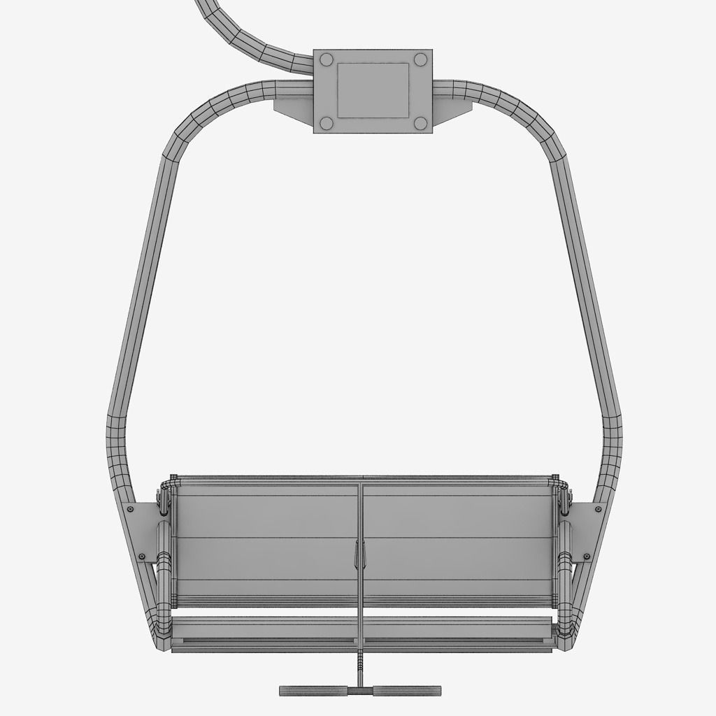 Ski lift mountain winter pack 3D model_44