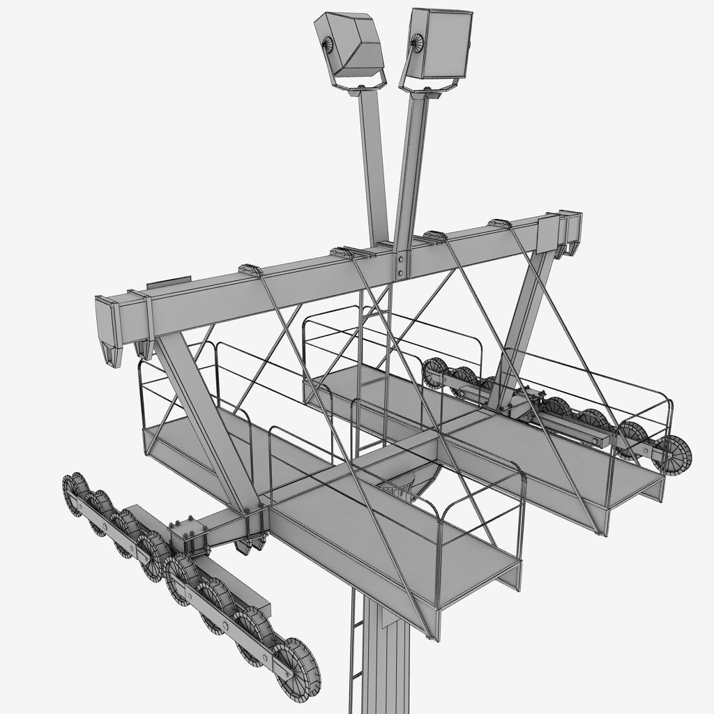 Ski lift mountain winter pack 3D model_53