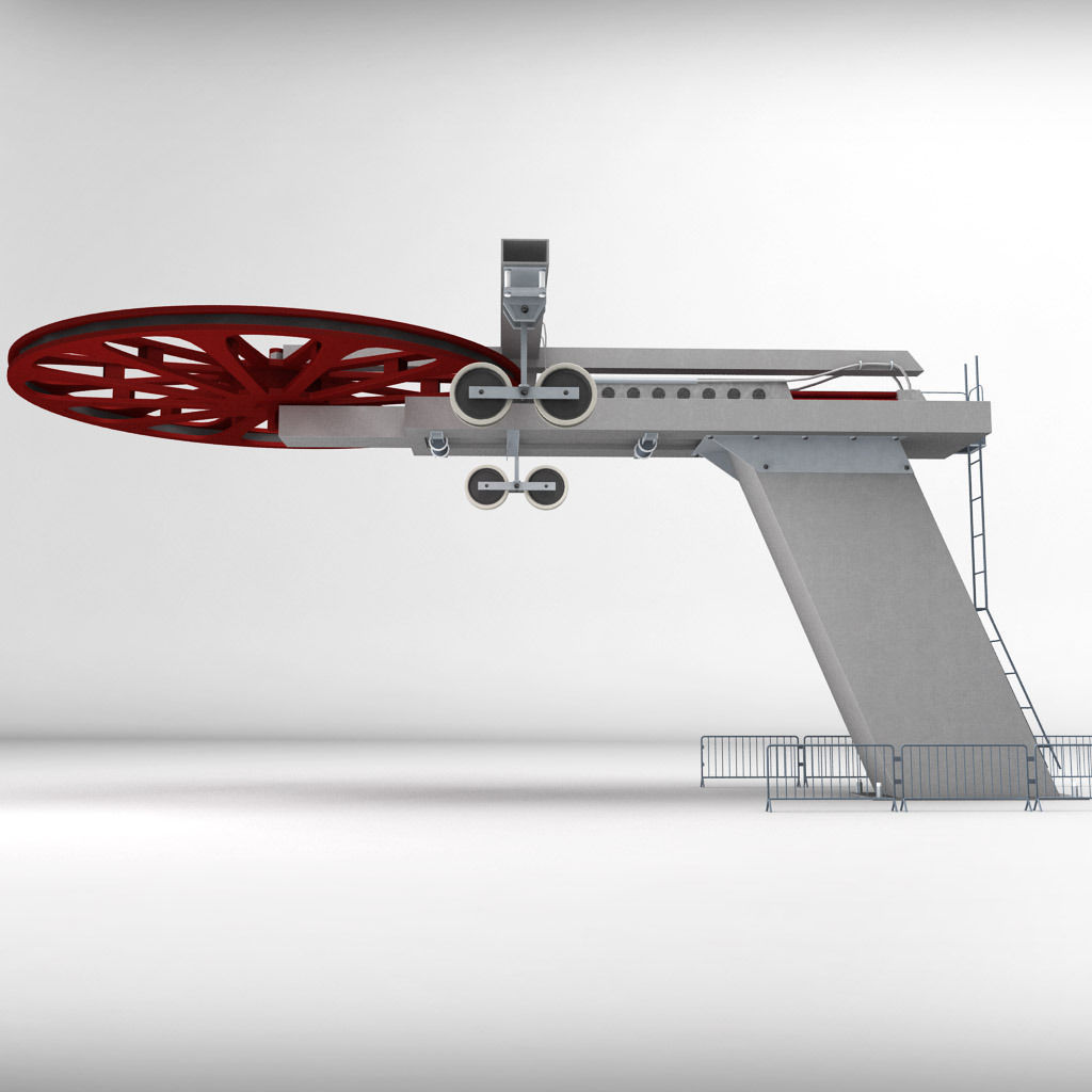 Ski lift mountain winter pack 3D model_20
