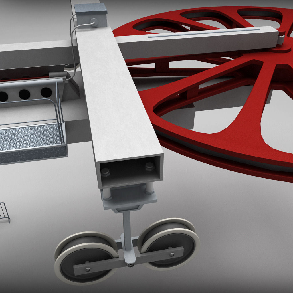 Ski lift mountain winter pack 3D model_16