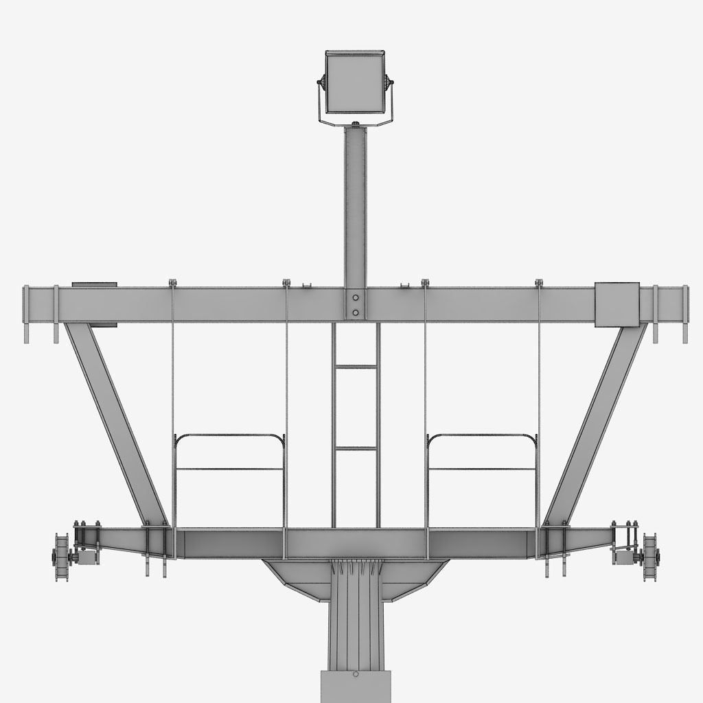 Ski lift mountain winter pack 3D model_55