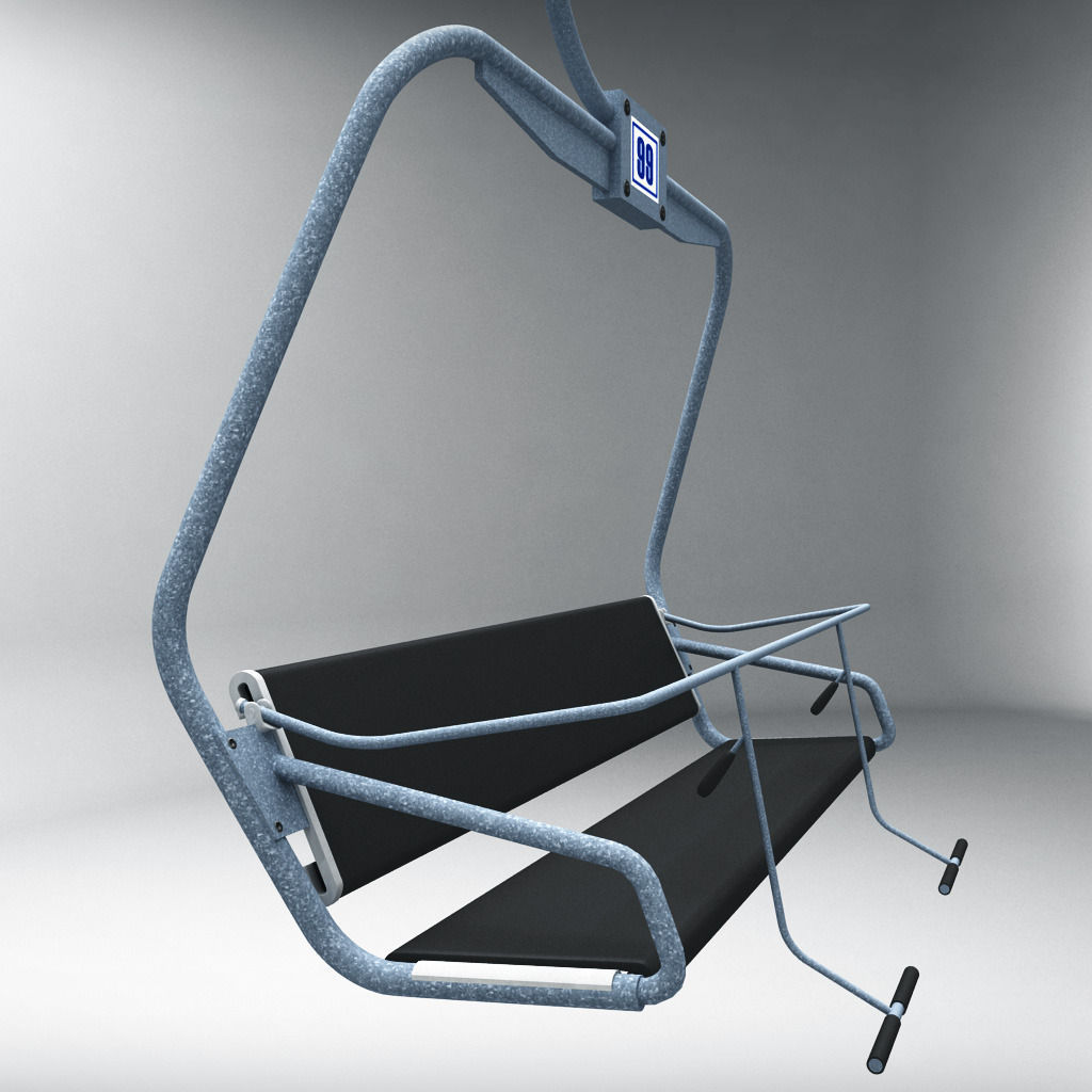 Ski lift mountain winter pack 3D model_25