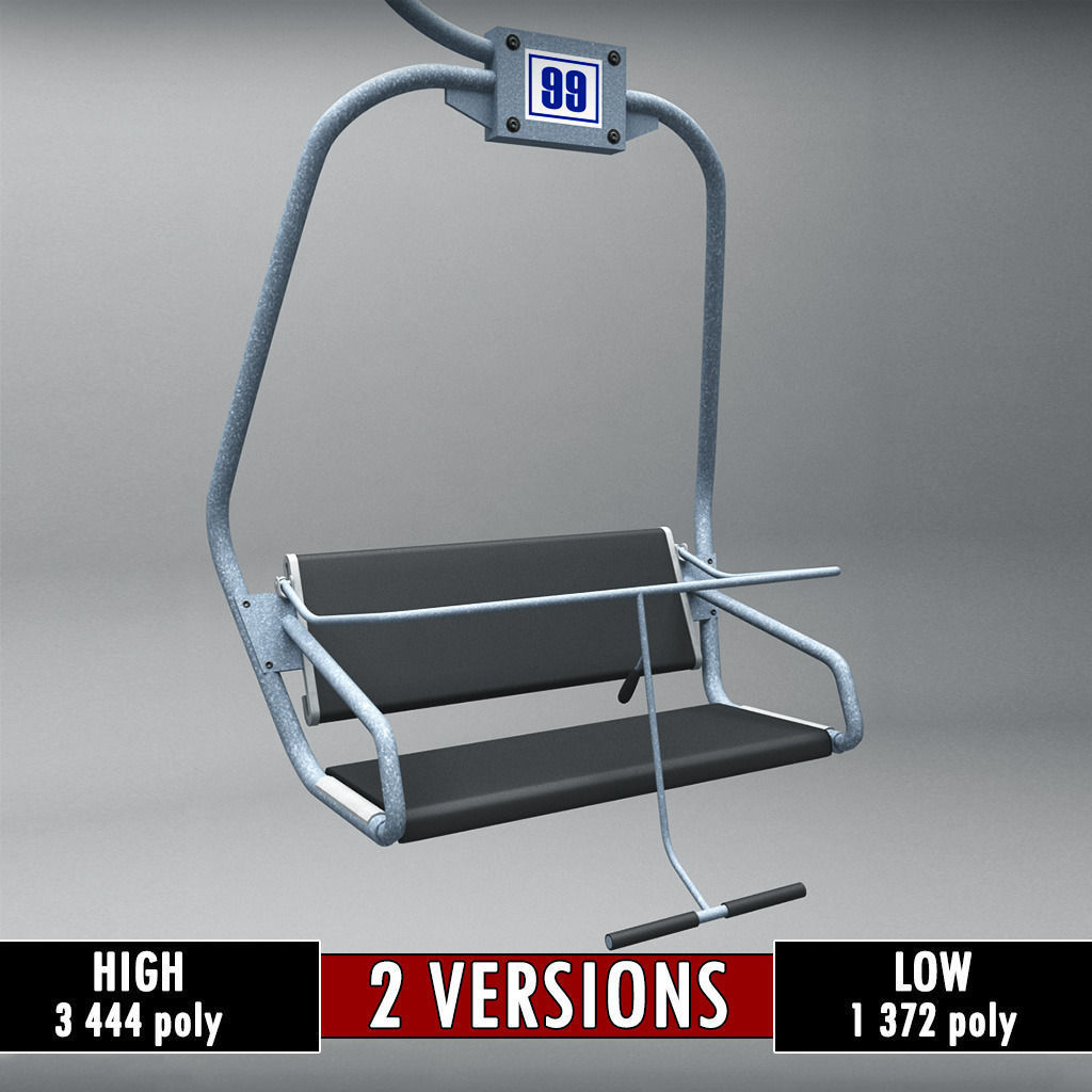 Ski lift mountain winter pack 3D model_61