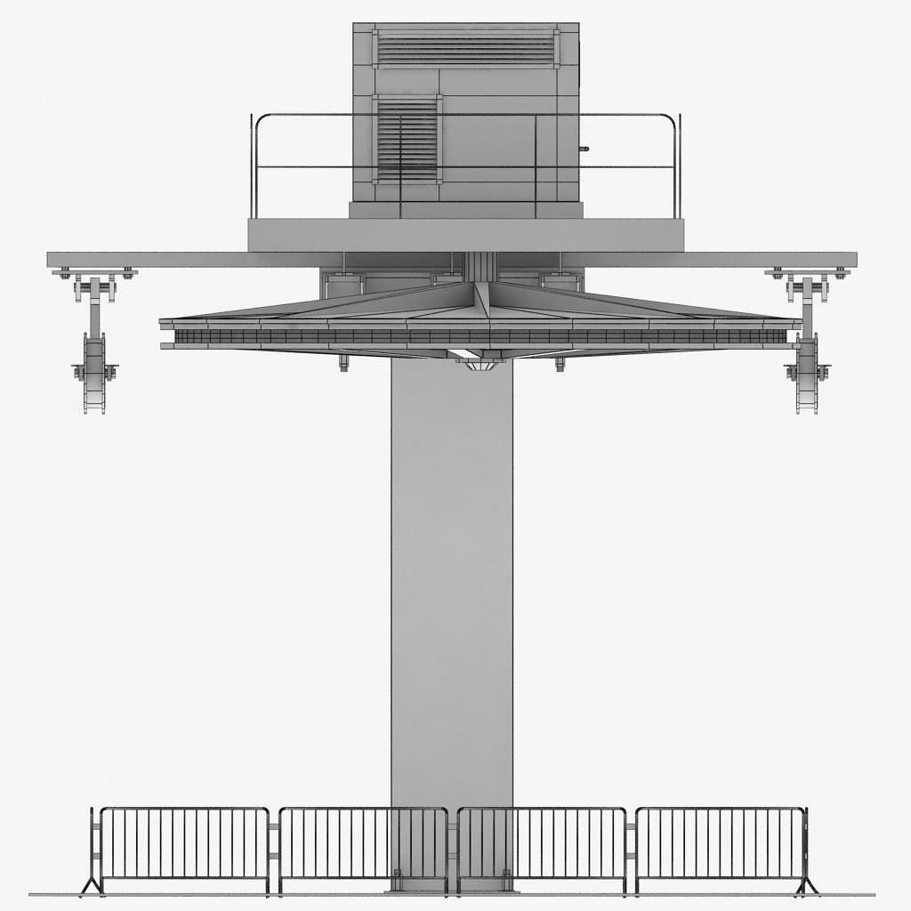 Ski lift mountain winter pack 3D model_11