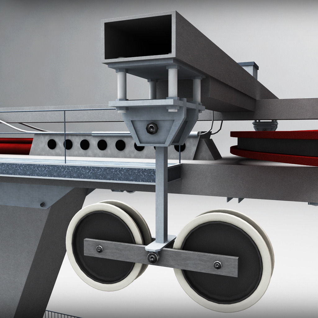 Ski lift mountain winter pack 3D model_19