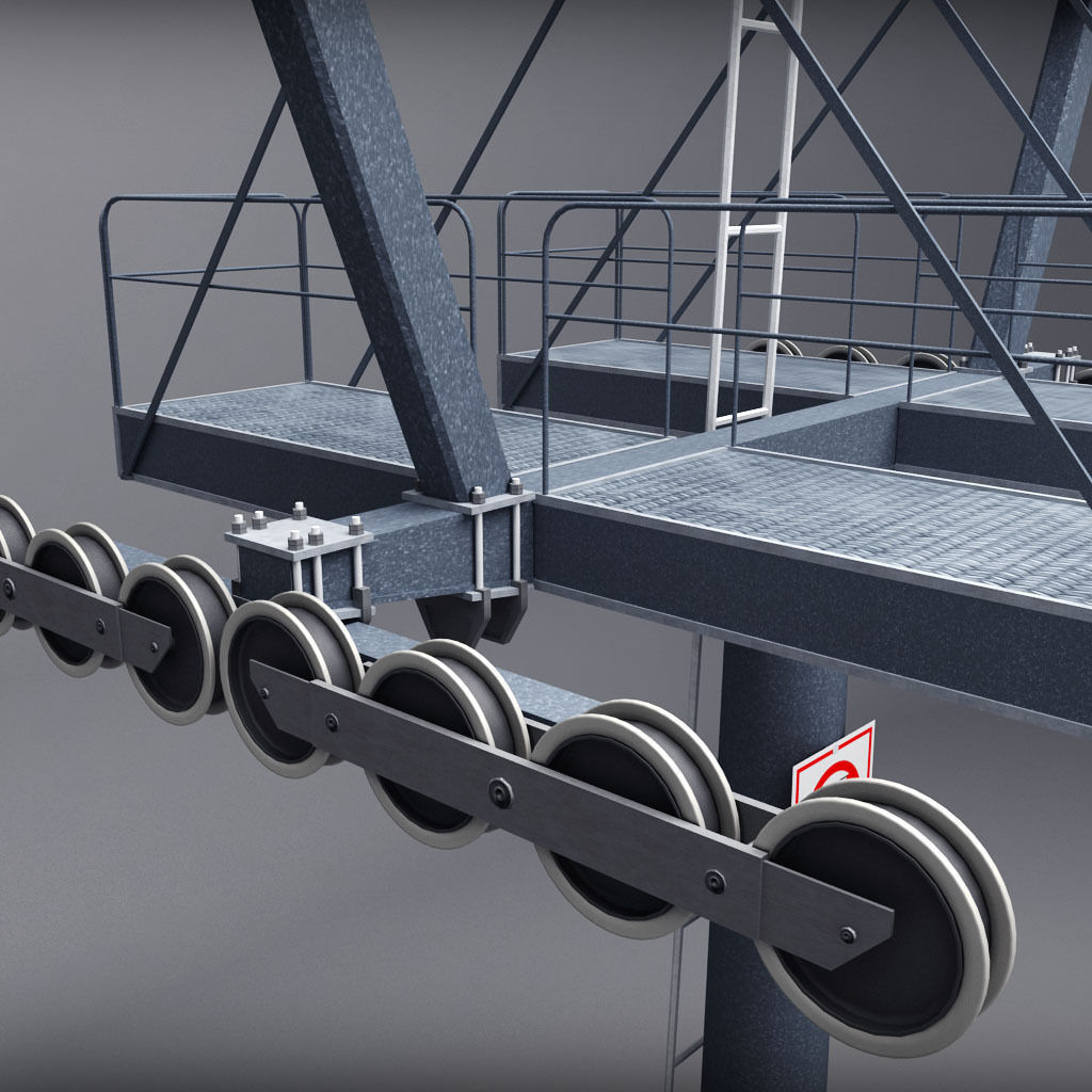 Ski lift mountain winter pack 3D model_50