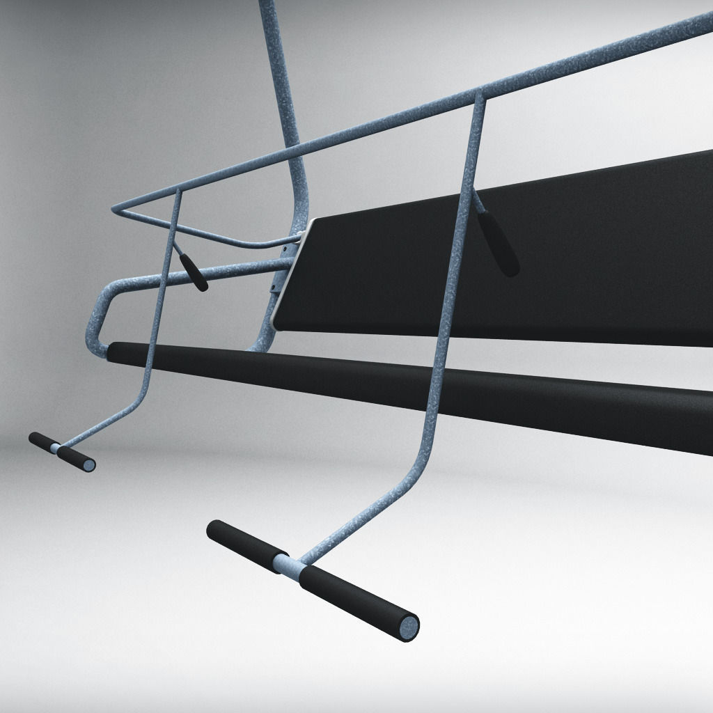 Ski lift mountain winter pack 3D model_27