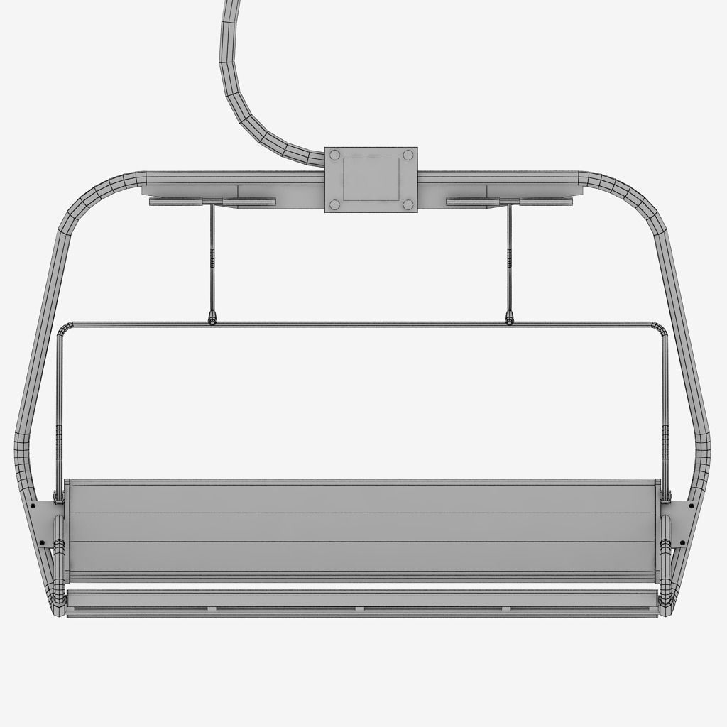 Ski lift mountain winter pack 3D model_30