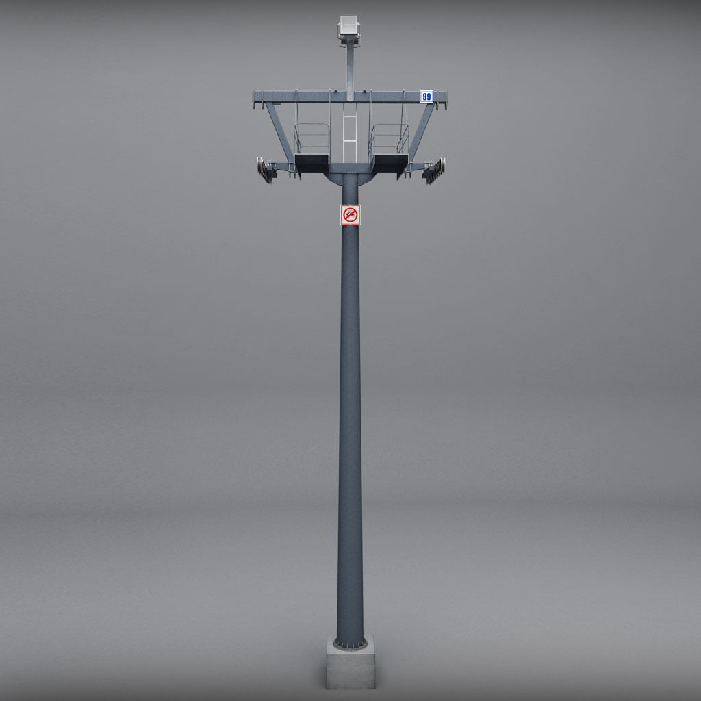 Ski lift mountain winter pack 3D model_52