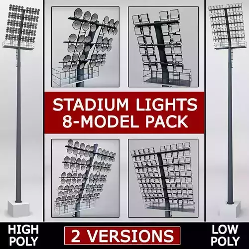 Stadium light lux pack 3D model
