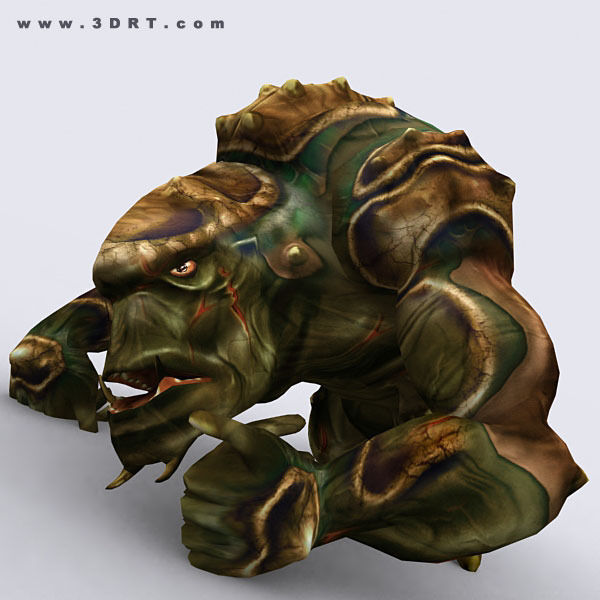 Monster trolls Low-poly 3D model_8