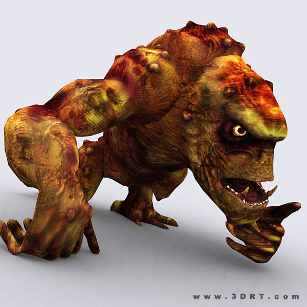 Monster trolls Low-poly 3D model_14