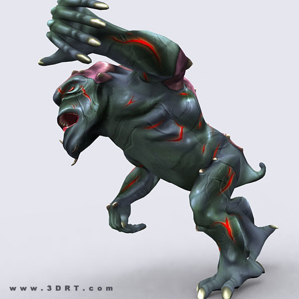 Monster trolls Low-poly 3D model_15