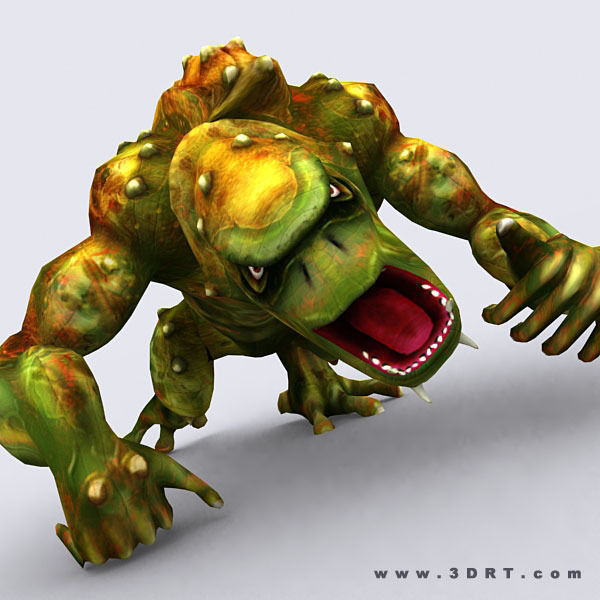 Monster trolls Low-poly 3D model_11