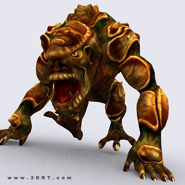 Monster trolls Low-poly 3D model_9