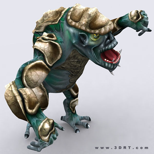 Monster trolls Low-poly 3D model_13