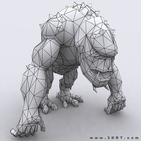 Monster trolls Low-poly 3D model_17