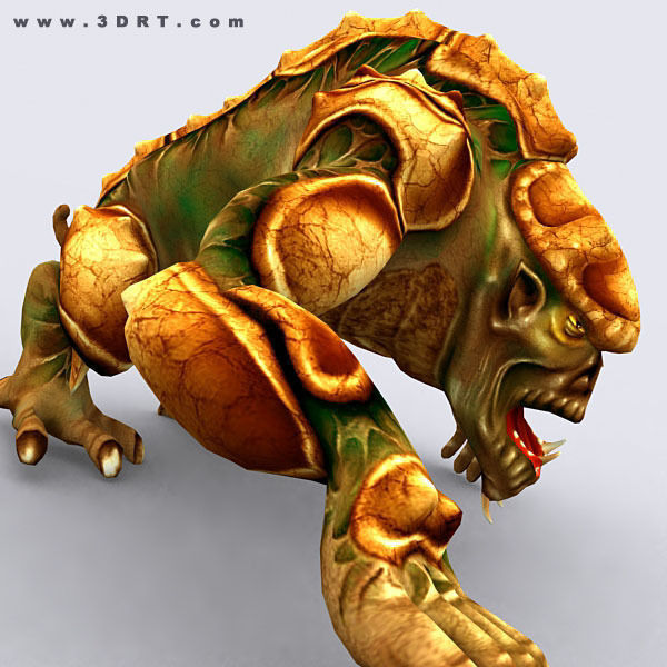 Monster trolls Low-poly 3D model_10