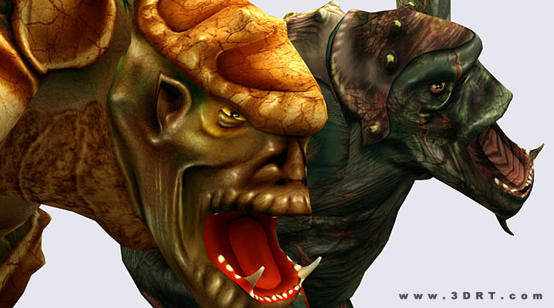 Monster trolls Low-poly 3D model_1