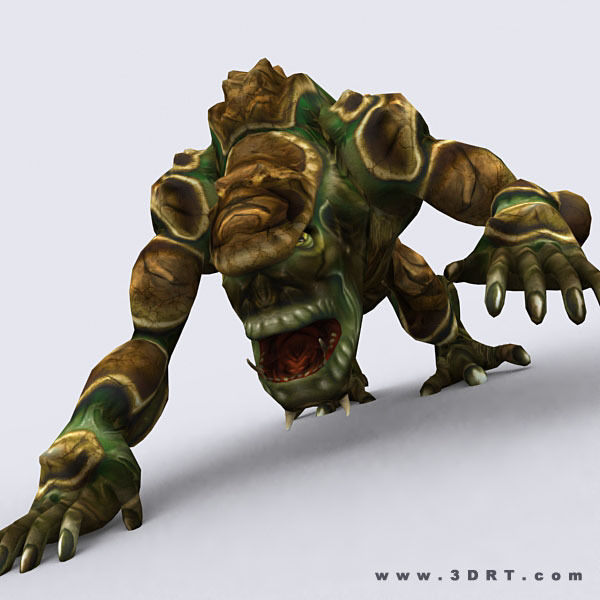 Monster trolls Low-poly 3D model_12