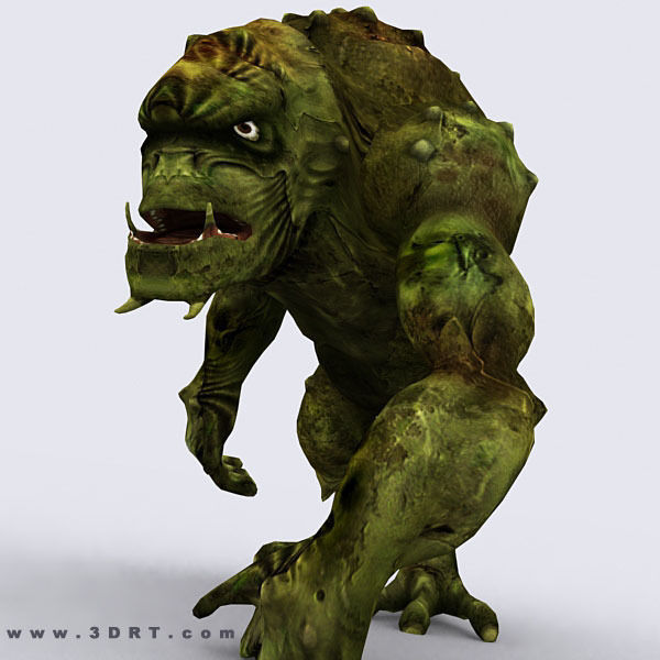 Monster trolls Low-poly 3D model_16