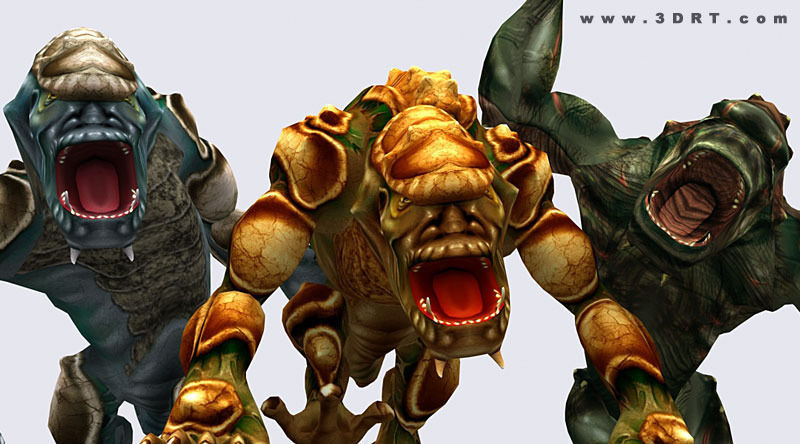 Monster trolls Low-poly 3D model_5