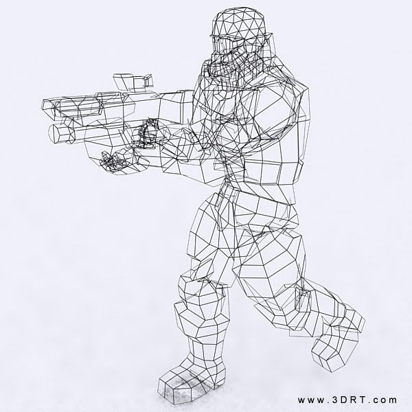 Josh elite trooper Low-poly 3D model_9