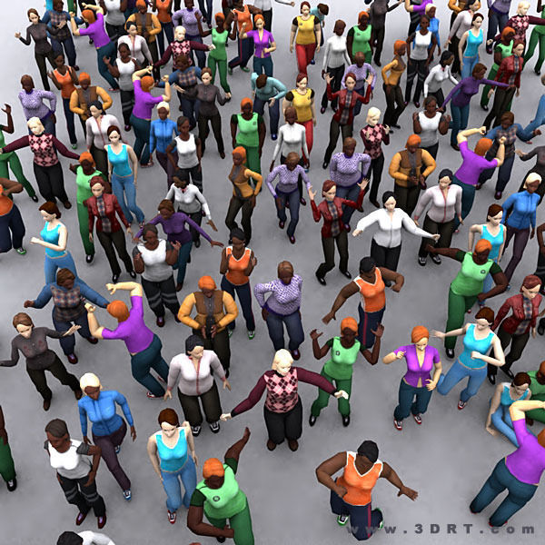 Realpeople females pack Low-poly 3D model_2
